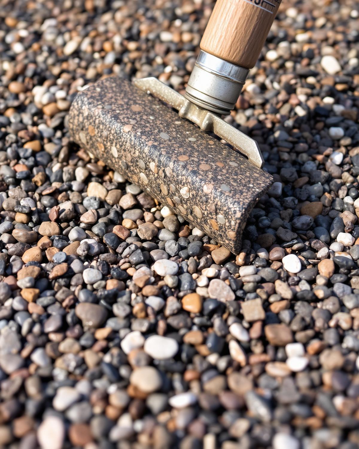 Resin bound aggregate being trowelled smooth